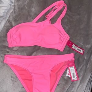 XHILARATION ONE SHOULDER SWIM SUIT